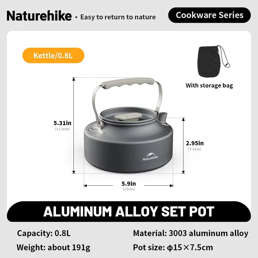 Camping Cookware Mess Kit – Portable Pot & Frying Pan Set