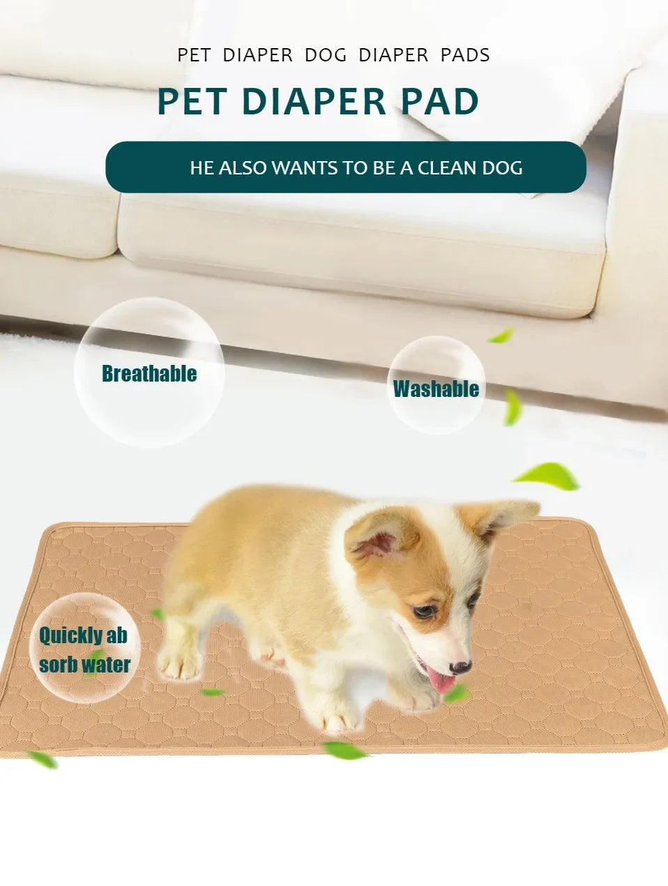 Reusable Washable Dog Pee Pads