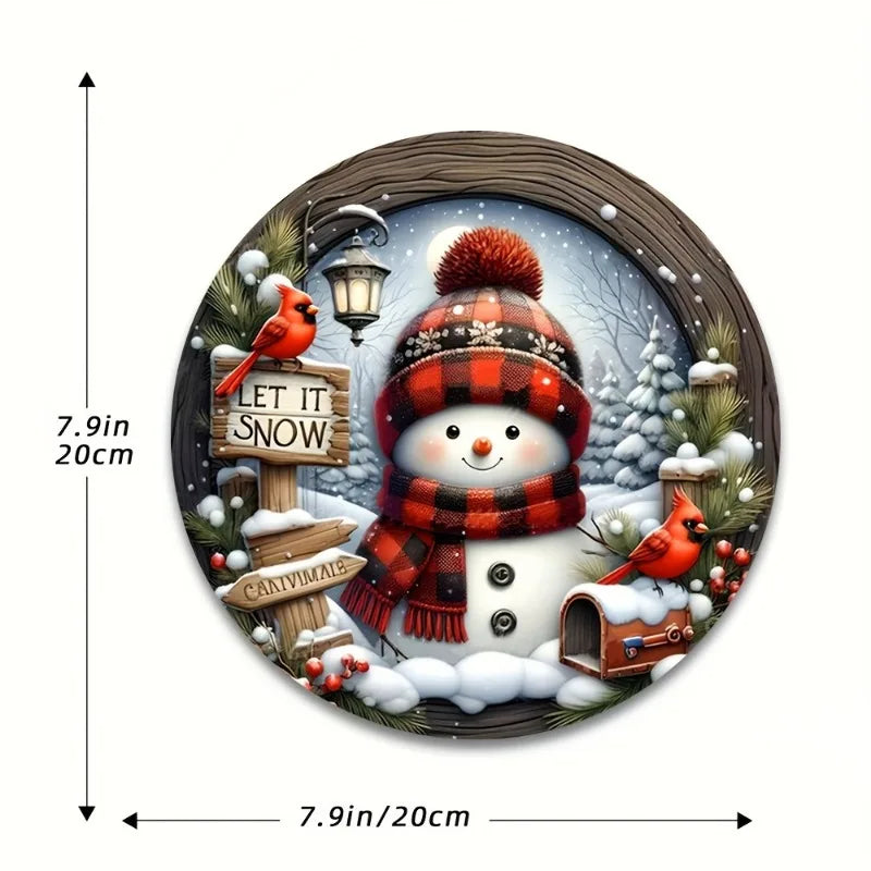 Christmas Wreath Centerpiece – 7.9" Acrylic Decor