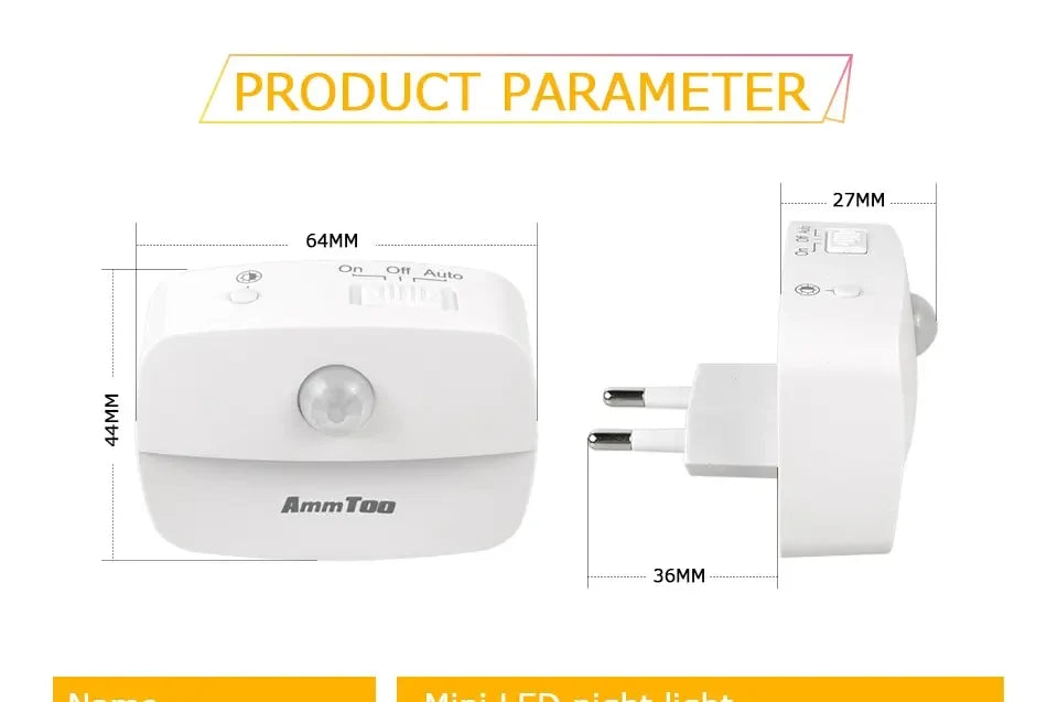 Motion Sensor LED Night Light – Plug-In