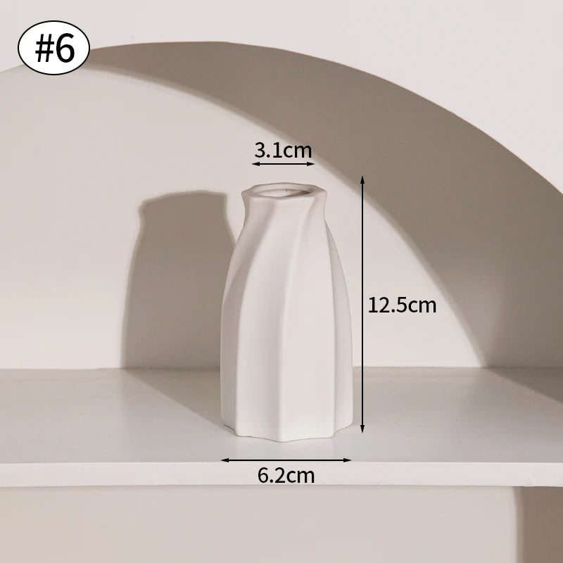 Nordic White Ceramic Vase