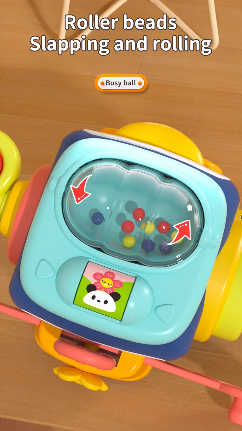 Montessori Busy Board Cube – Sensory Learning Toy for Toddlers