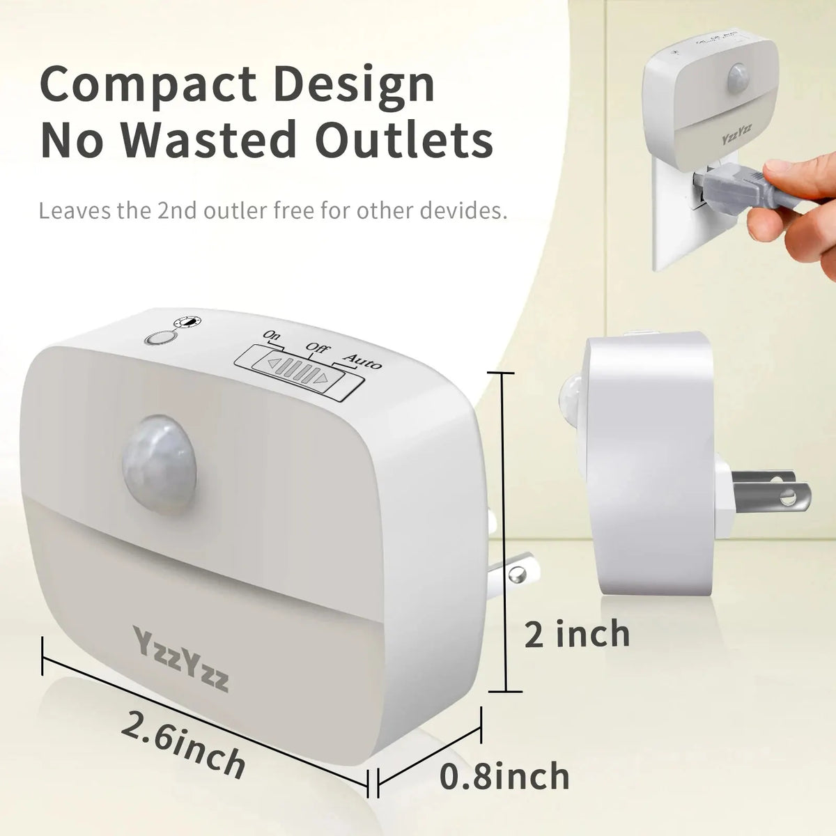 Motion Sensor LED Night Light – Plug-In