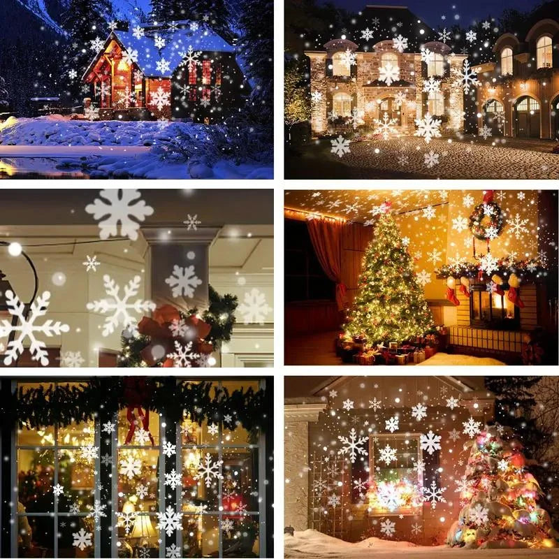 USB Snowflake Projector Light – Christmas Night Light