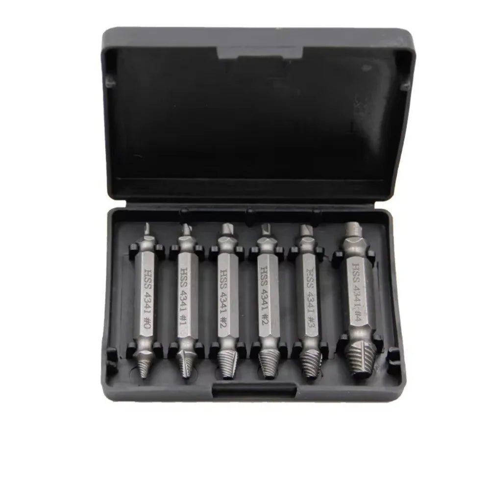 6-Piece Screw Extractor Set – Remove Stripped Screws