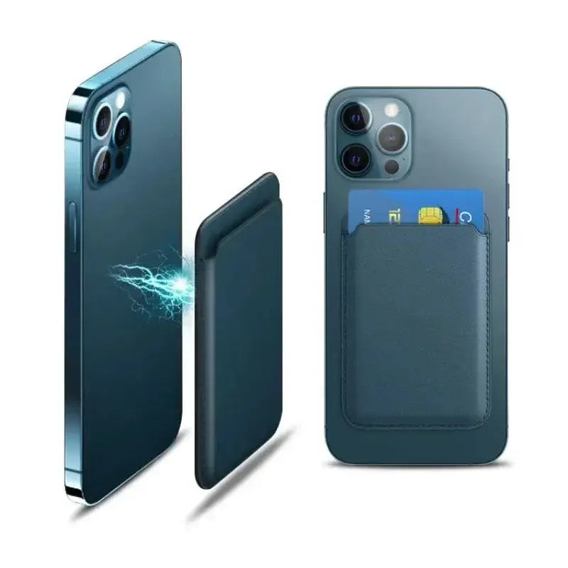 Magnetic Card Wallet for Phone – RFID Blocking Leather