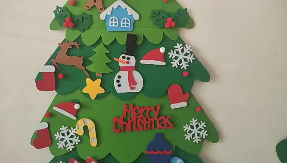DIY Felt Christmas Tree for Kids – Wall Décor video