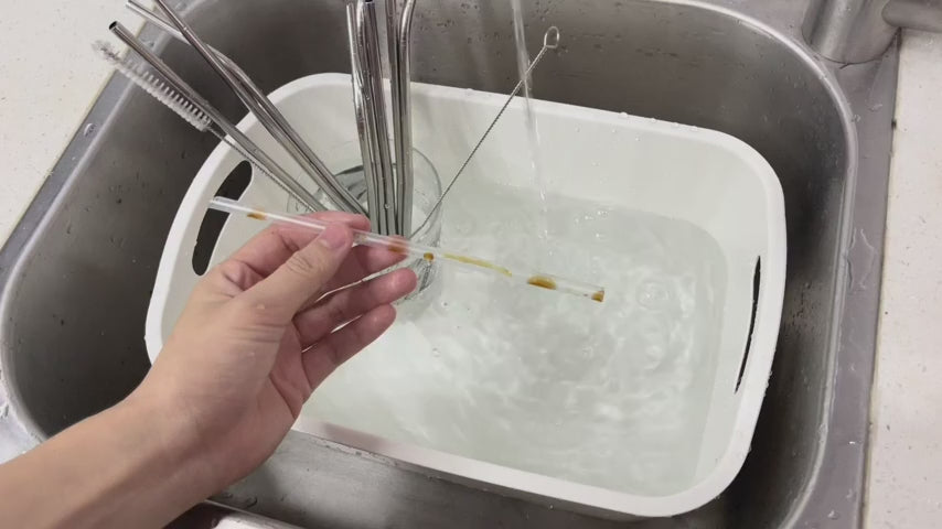 Reusable Straw & Tube Cleaning Brush Kit video